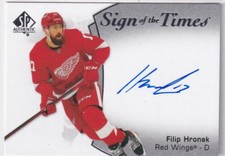 2021-22 SP Authentic Hockey Sign of the Times Filip Hronek Auto