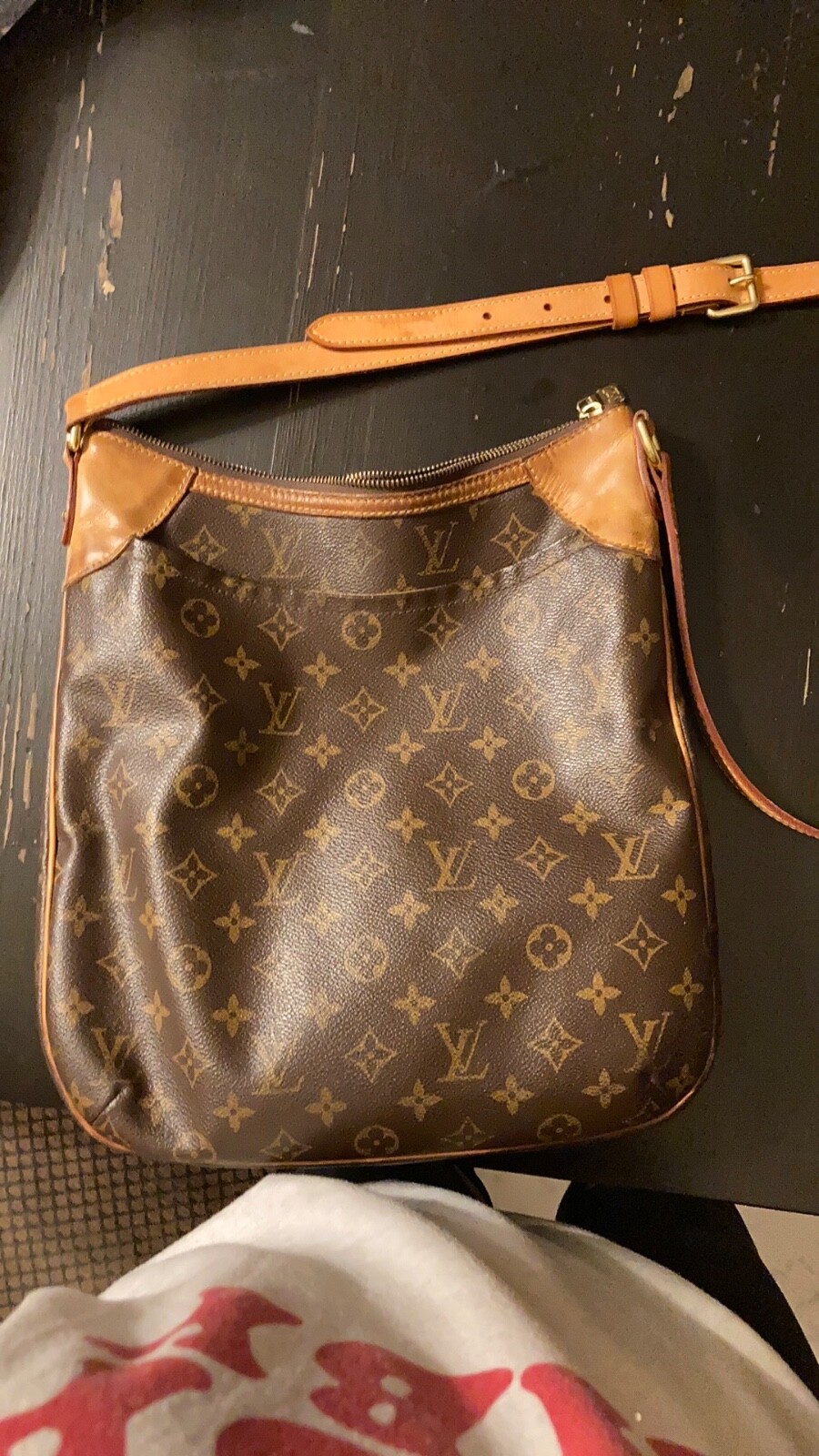Louis Vuitton Odeon PM Crossbody Bag in Brown Canvas and Leather
