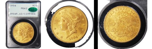 1867 XF45 PCGS $20 Liberty Double Eagle Gold Coin nicely struck