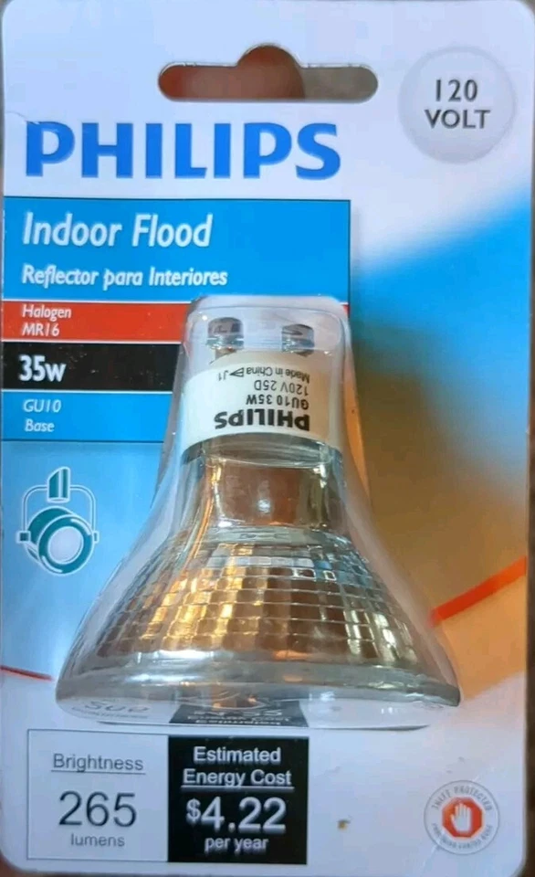 6 - Philips 35watt Indoor Flood Light Bulbs, (MR16, GU10 Base) - Image 2 of 3