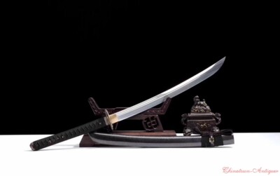 Hand Forged Muramasa Japanese Samurai Sword Manganese Steel Blade Oil  Quenching Alloy Tsuba