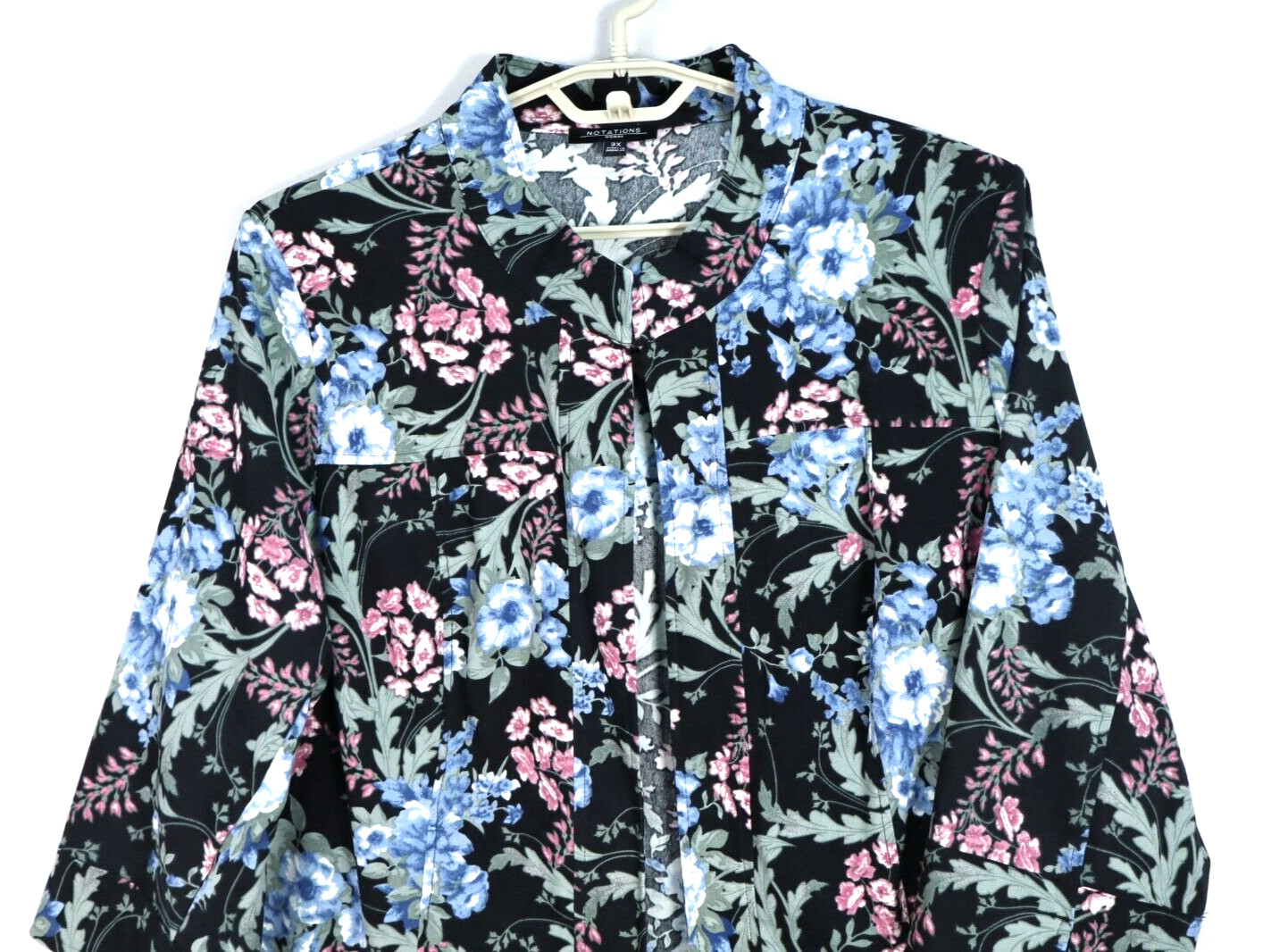 NOTATIONS Women's Polyester Jacket 3/4 Sleeve Flo… - image 3