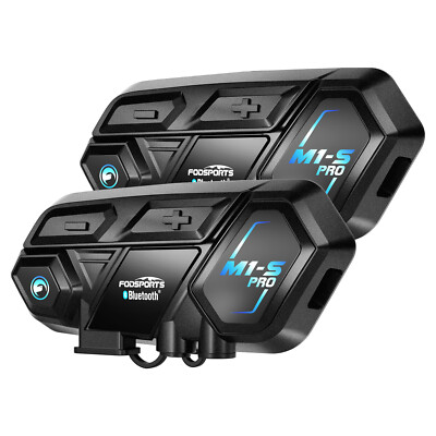 M1-S Pro Motorcycle Intercom Headset 10 Riders Bluetooth Interphone Helmet 2000m
