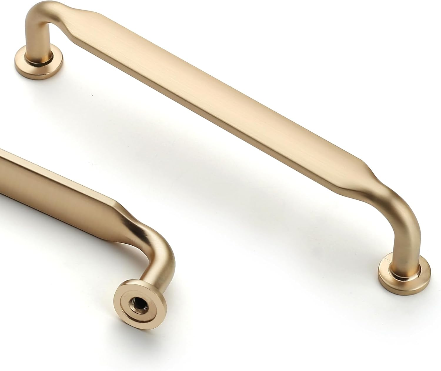 10 Pack 5 Inch(128Mm) Brushed Brass Kitchen Cabinet Handles, Cabinet Pulls Kitch