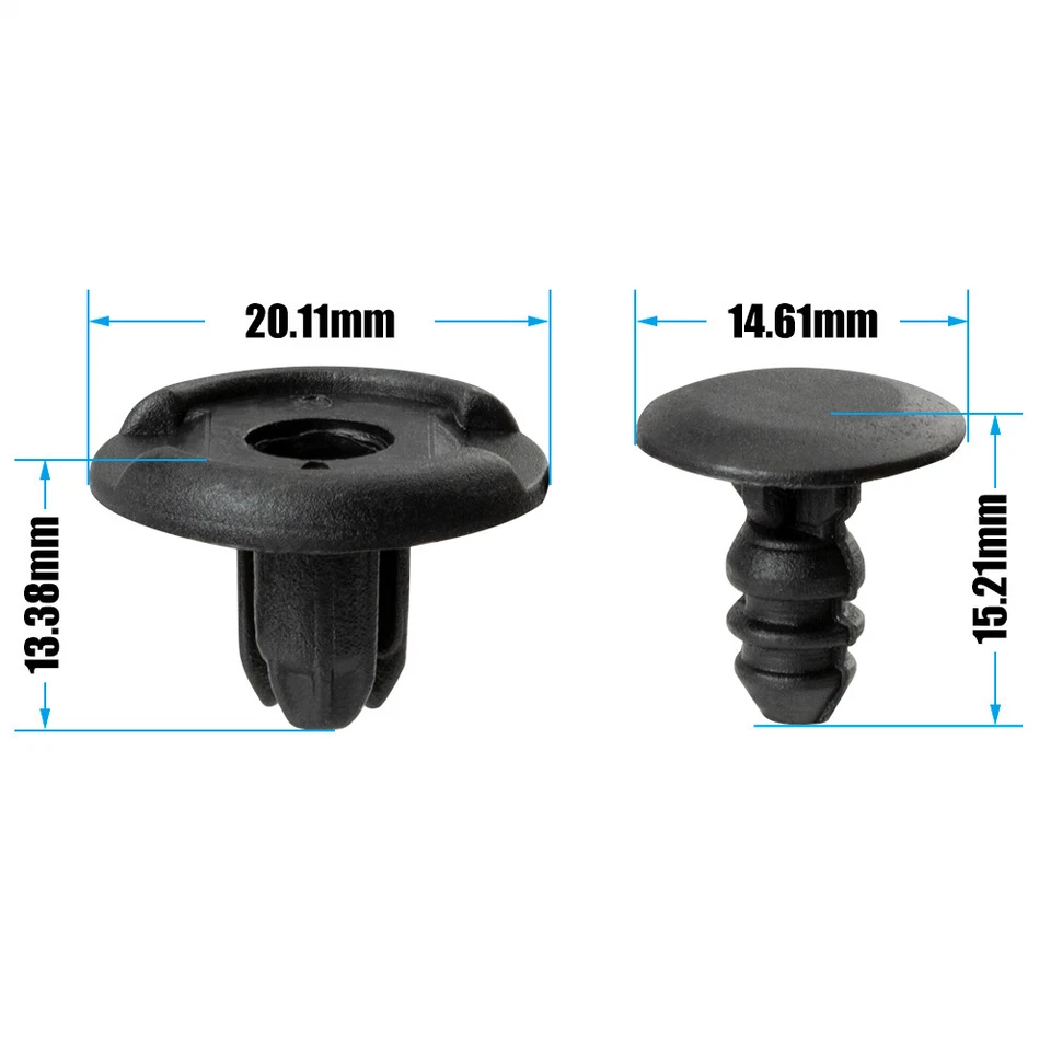 100 件套适用于本田 FENDER LINER CLIPS PUSH RETAINER CIVIC ACCORD ACURA INTEGRA — 第 2/4 张图片