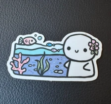 Ocean Biome Sticker - The CoffeeMonsterz Co the coffeemonsterzco TCMC