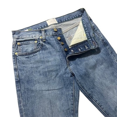 NWOT Sid Mashburn Jeans Mens 30x28 Mid Wash Button Fly Straight Leg Denim USA