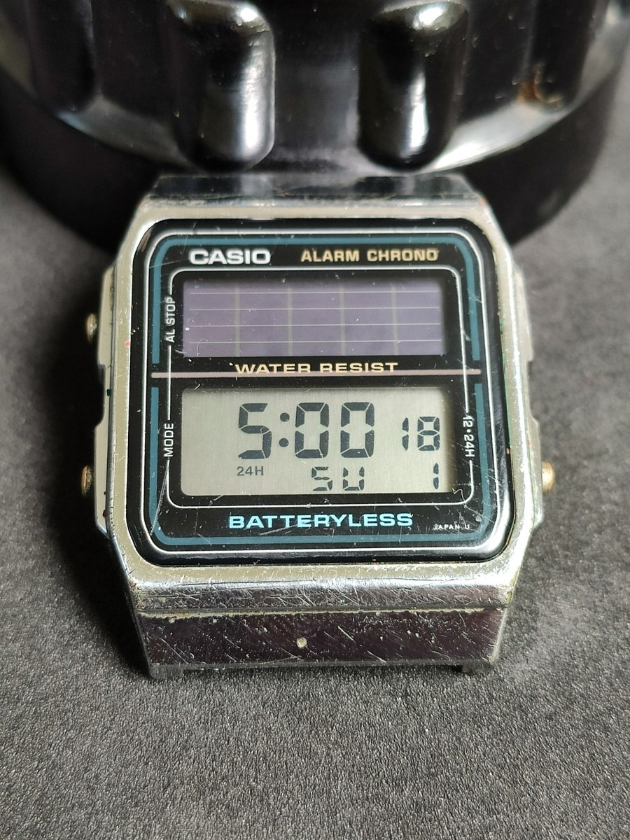 CASIO AL-180 デジタルソーラー腕時計 Vintage Casio AL-180 Batteryless Solar Digital Watch | eBay