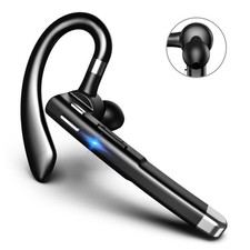 Wireless Trucker Headset Bluetooth 5.1 Earpiece Dual Mic Noise Cancelling Earbud