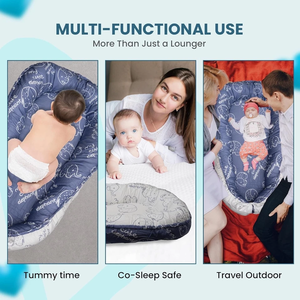 Base Supporto Bambino Portatile per Sveglia - Pieghevole e Morbida - 100% Cotone - Immagine 3 di 4