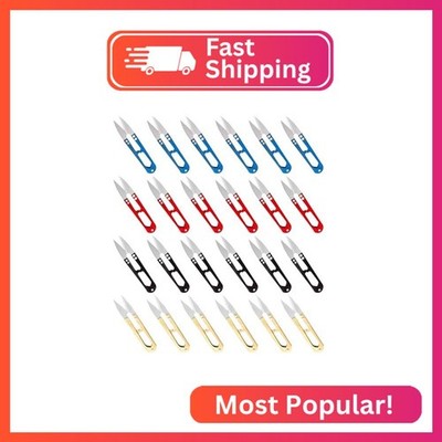 24Pcs Sewing Scissors for Fabric, Thread Yarn Embroidery Clippers Cutter, Small