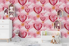 3D Valentine Day Pattern Collectio Self-adhesive Removeable Wallpaper Wall Mural