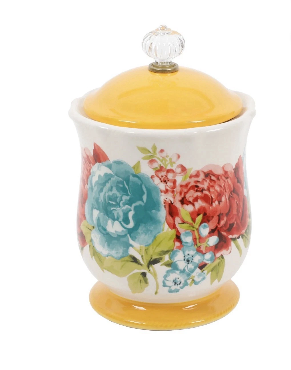 The Pioneer Woman Blossom Jubilee Canister with Acrylic Knob, 8.75" NEW