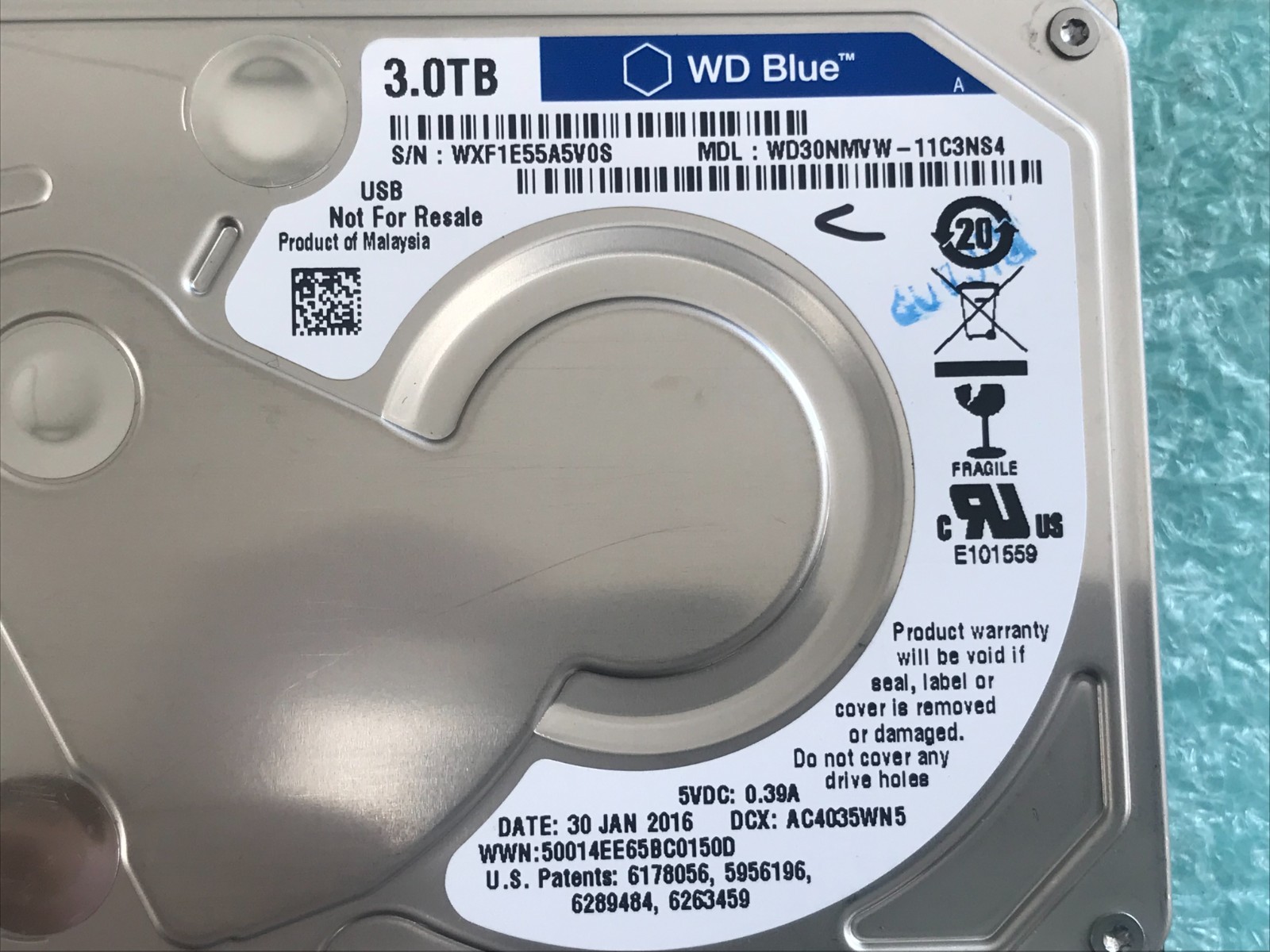 Western Digital WD30NMVW-11C3NS4 3TB USB 3.0 2.5" Hard Drive - HD766