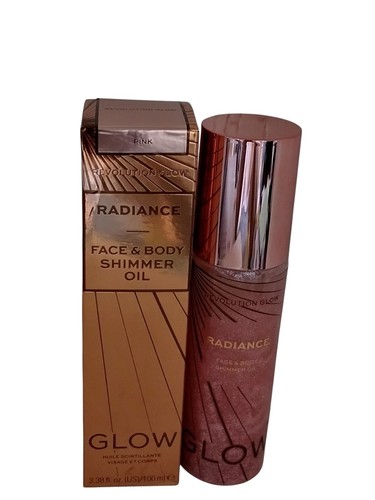 Makeup Revolution GLOW RADIANCE FACE & BODY SHIMMER OIL Glitter PINK 3.38 fl oz - Picture 7 of 24