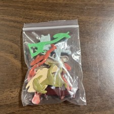 Vintage Cracker Jack Plastic Animal Figures Lot Of 10 1950s Stand Up Toy Prizes