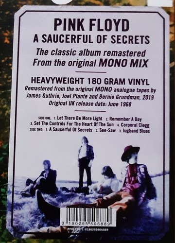 Pink Floyd - A Saucerful Of Secrets - Brand New Vinyl From The Original Mono Mix - Picture 2 of 5