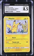 CGC 8.5 PIKACHU SM162 TEAM UP BLACK STAR PROMO BLISTER PACK POKEMON