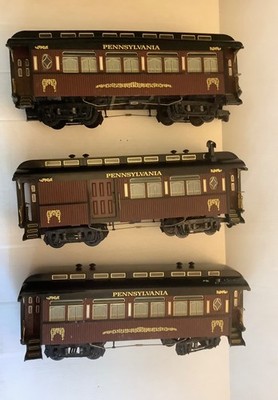 3 Aristocraft REA-Pennsylvania Passenger Cars G-Gauge