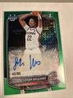 2025-26 Bowman Chrome Serah Williams 1st Auto Green Refractor /99 UConn WNBA