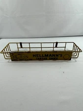 Vintage Hellmann’s Tartar Sauce Rack Display 17"x5"x2.5" “A Real Treat w/ Fish”