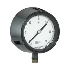 Ashcroft 451279As04l100# Process Pressure Gauge, 0 To 100 Psi, 4 1/2 In Dial,