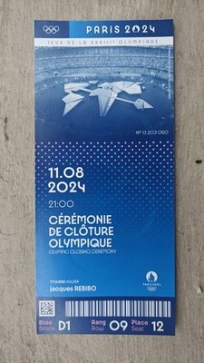 OCC01 Abschlussfeier Paris 2024 Olympische Spiele 11.08.2024 Offizielles Ticket
