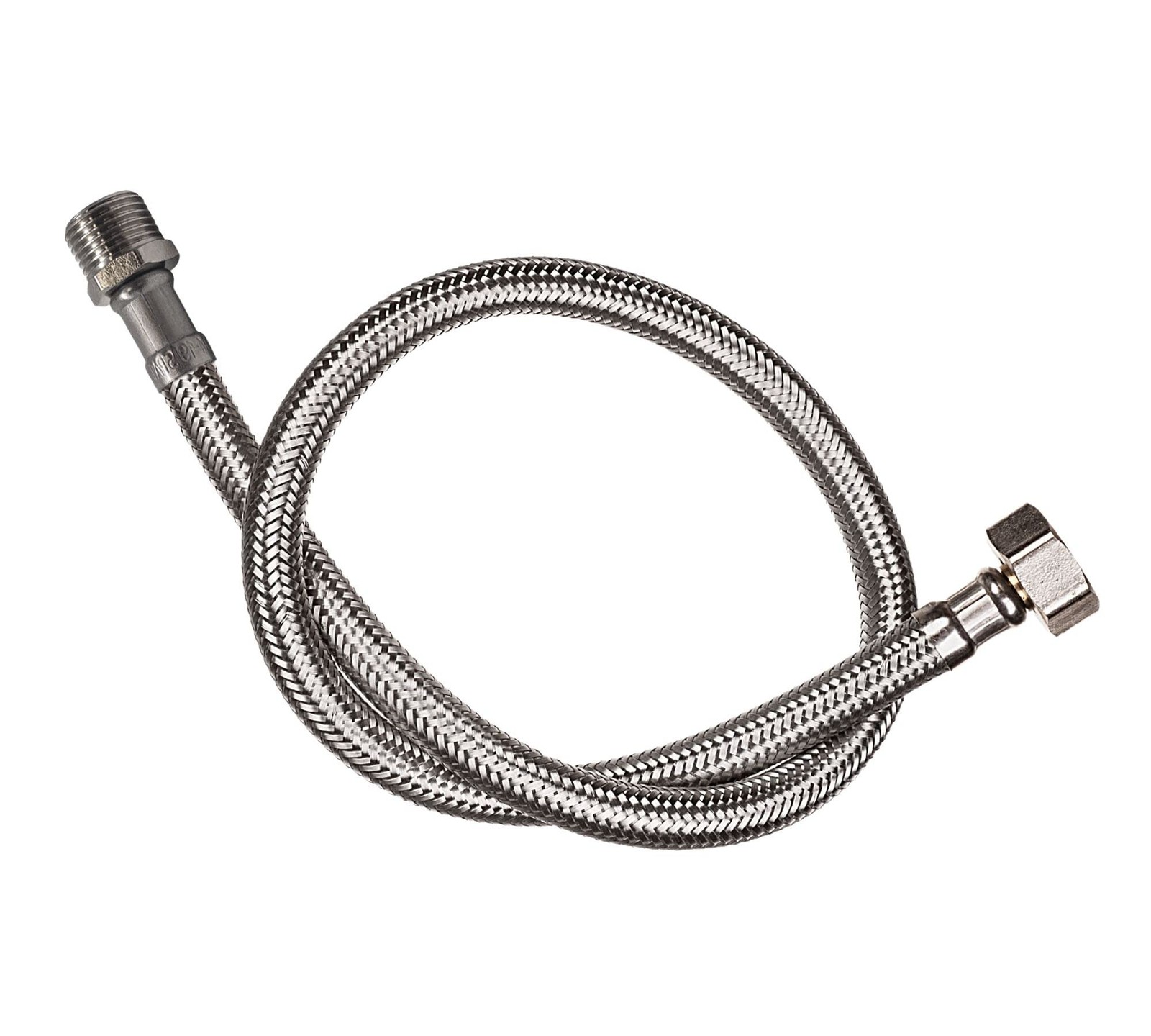 Tuyau flexible pour robinet M 3/8" en acier inoxydable robuste industriel
