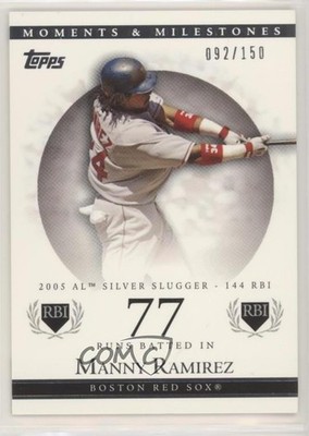 2007 Moments & Milestones Manny Ramirez (2005 AL Silver Slugger 144 RBI) 19zq