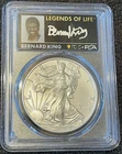 2021 legends of life  BERNARD🏀KING  ASE 1oz Silver $1 coin  PSA/PCGS MS70. N/R