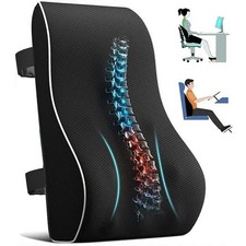 Memory Foam Lumbar Support Cushion for Home Office Car Seat Back Chair Pillow