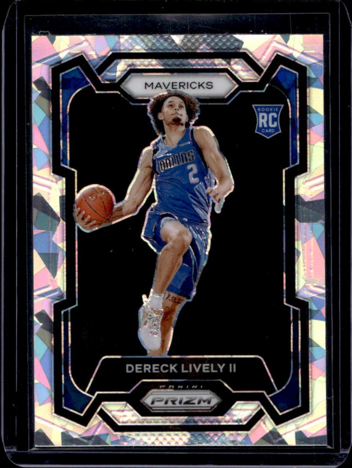 2023-24 Panini Prizm Dereck Lively II RC Prizm Ice Rookie #163 Mavericks