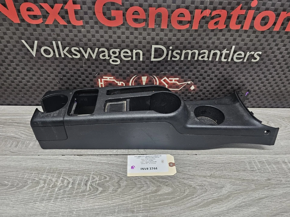 2000 - 2010 Volkswagen Jetta Golf Black Center Dual Cup Holder Console Surround - Image 2 of 4