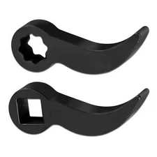 2 Pcs Pry Bar Wrench Adaptor Head - 2 Style Crowbar Adapter Square&Octagonal