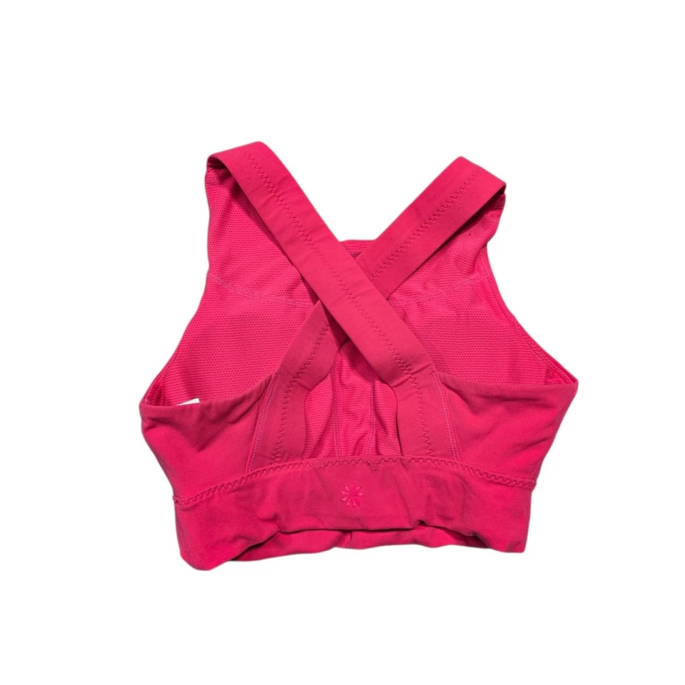 Athleta XS Pink Criss Cross Back Sports Bra Workout Running Gym Activewear READ - Image 2 of 4