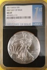 2017 American Silver Eagle NGC MS69 First Day of Issue