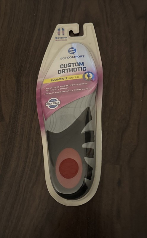 Sofcomfort Custom Orthotic Insole W Sz 5-11 Memory Foam Silvadur Odor Protection