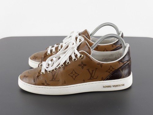 Women's Louis Vuitton Frontrow Size 37 Brown Monogram Canvas Sneakers - Picture 7 of 17