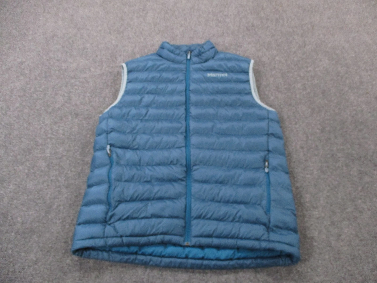 Marmot Vest Jacket Mens L Blue Nylon Quilted Puffer Outdoors Thinsulate Hiking