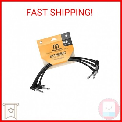 Miracle Sound Guitar Cable 0.5 feet for Pedalboard Effects with Right Angle Plug
