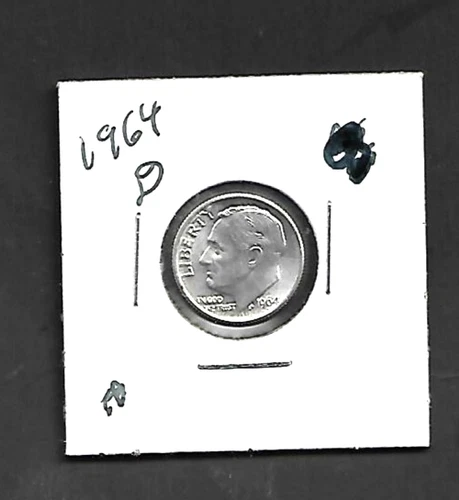 1964 D Roosevelt Dime BU Uncirculated Mint State 90% Silver 10c US Coin