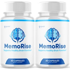 (2 Pack) Memo Rise Advanced Nootropic Formula Brain Supplement MemoRise 120 Caps