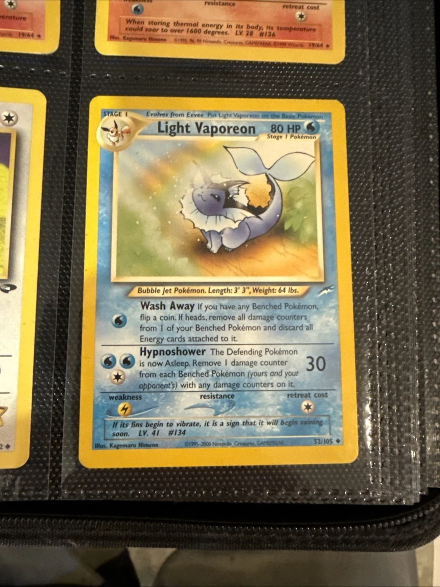 LIGHT VAPOREON 52/105 やさしいシャワーズ 英語版ポケモン Light Vaporeon 52/105 Neo Destiny for sale | eBay