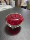 Vintage Murano Hand Blown Glass Apple Paperweight