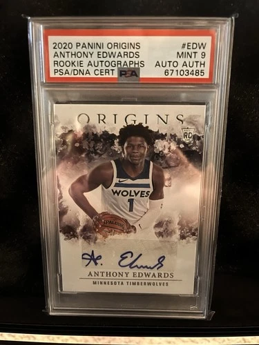 Anthony Edwards Origins Rookie Auto PSA 9