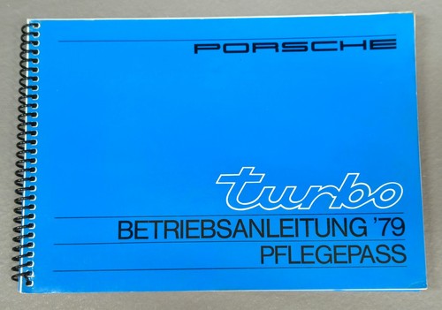 Original 1979 Porsche 911 Turbo Manual & Maintenance Pass, G+/FREE SHIP! - Bild 1 von 11