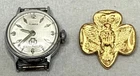 Vintage Girl Scout Timex Wind Up Stainless Watch (no Band) And GS Pin