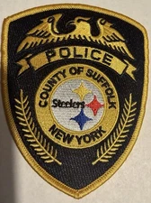 SUFFOLK COUNTY POLICE SCPD PITTSBURGH STEELERS FOOTBALL NOVELTY PATCH NEW YORK