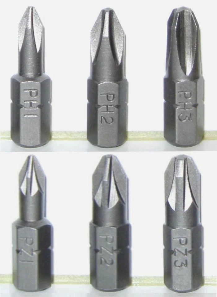 4 Black And Decker 1/4" Hex 25mm Long Screwdriver Drill Bits Philips & Pozidrive