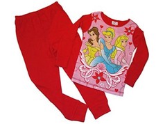 DISNEY PRINCESS Girl's Cinderella, Belle and Aurora Pajama Set